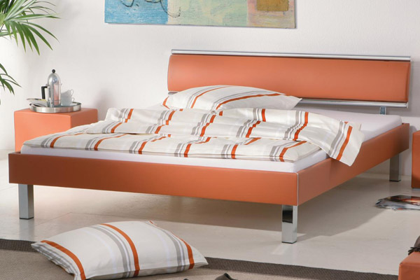 Hasena Modern Caro Legs- Touch Headboard (terracotta Bed And