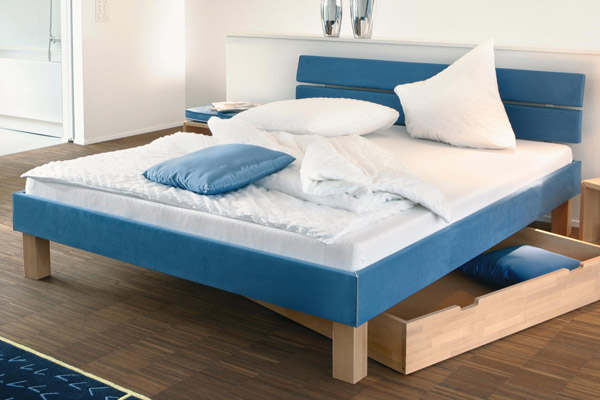 Hasena Modern Milan Legs- Dano Headboard (sky Blue Bed And