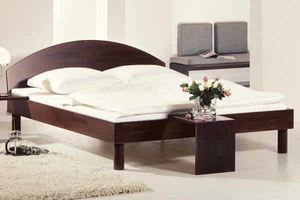 Hasena Modern Monte Legs- Acro Headboard (Beech-Chocolate Bed