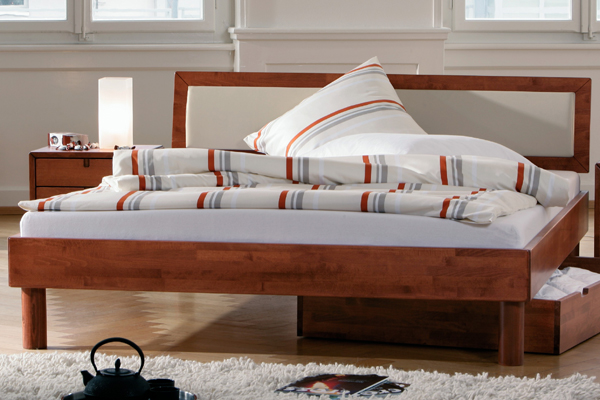 Monte Legs- Bahia headboard (Beech-Cherry Bed-