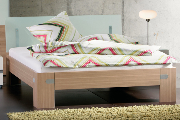 Odda Legs- Flash Headboard (Noce Bed- Satinated