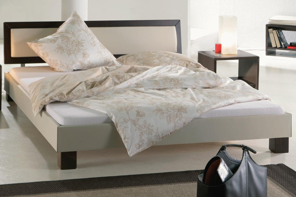 Rio Legs- Bahia Headboard (beige Leather Bed-