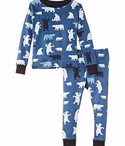 Hatley Boys OVL Polar Bear Pyjama Set, Blue, 2 Years