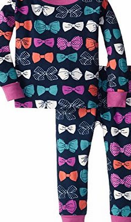Hatley Girls OVL Party Bows Pyjama Set, Blue, 5 Years