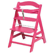 Alpha Wooden Highchair Pink