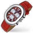 Ricurvo - Mahogany Leather Chronograph Watch