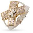 Haurex Xsize - Women` Ivory Swarovski Crystal Dress Watch
