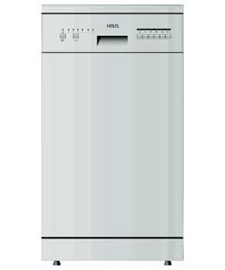 Haus WQP8 -9249G White Slimline Dishwasher-Express