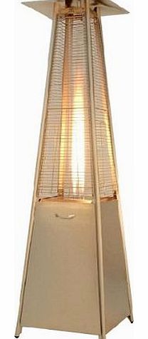  9.5KW PYRAMID REAL FLAME PATIO GAS HEATER GARDEN/OUTDOOR STAINLESS STEEL
