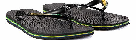 Havaianas Brasil Flip Flop Logo Black