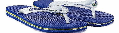 Havaianas Brasil Flip Flop Logo Blue