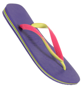 Brazil Logo Purple Flip Flops
