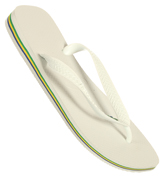 Brazil Logo White Flip Flops