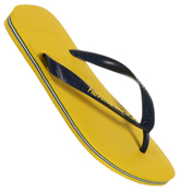 Havaianas Brazil Logo Yellow Citrus Flip Flops
