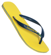Havaianas Brazil Logo Yellow Flip Flops