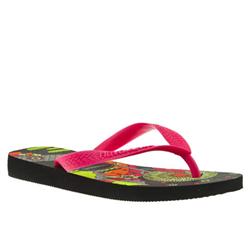 Havaianas Female Fun Manmade Upper in Black and Pink