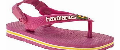 kids havaianas pink brasil logo girls toddler