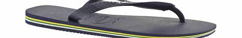 Havaianas mens havaianas navy brasil logo sandals