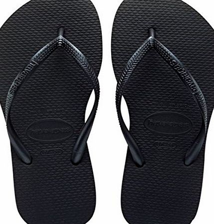 Havaianas Slim, Womens Sandals, Black (Black 0090), 6/7 UK (41/42 EU) (39/40 BR)