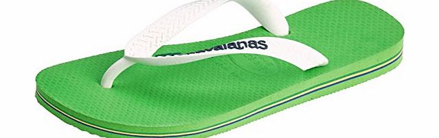 Havaianas Unisex-Adult Brasil Logo Flip Flops Green 8 UK