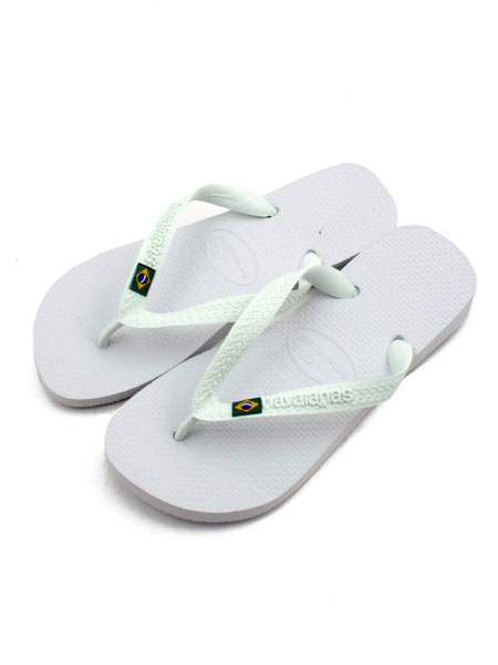 Havaianas White Top Bandeira Flip Flops