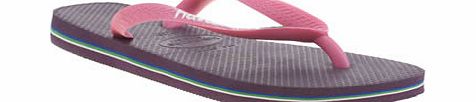 Havaianas womens havaianas purple brasil logo sandals