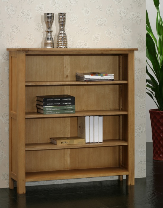 Havana Oak Bookcase with 3 Shelves - Blonde