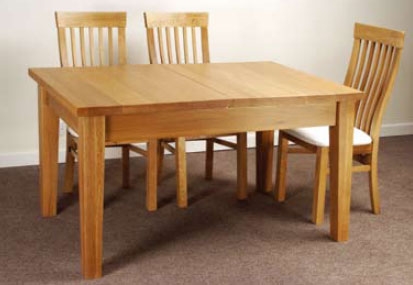 Havana Oak Paris Extending Dining Table and 6 or