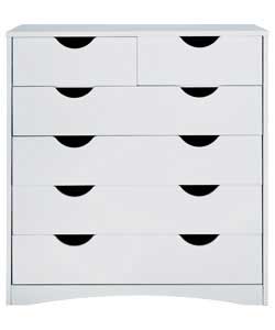Haven 4 Wide 2 Narrow Drawer Chest - White