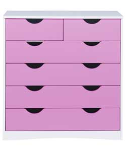 6 Drawer Chest - Pink