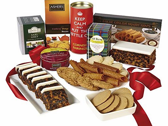 Hay Hampers Christmas tea time delights in gift box - Christmas cake hamper