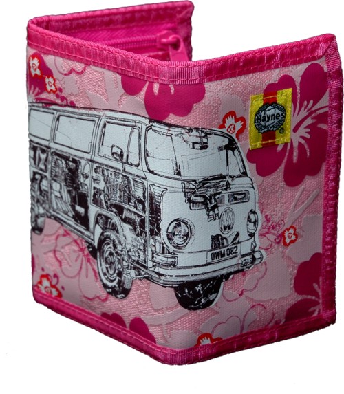 Surf Van Pink Canvas Wallet