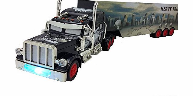 HB TOYS 1/36 Scale Radio Remote Control HGV Lorry with Trailer and Flashing Lights HEAVY TRUCK