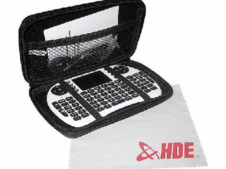 HDE 2.4GHz Handheld Wireless Portable Keyboard with Touchpad Mouse for PC, MAC, iPad, Android Tablets, TV Box, Smart TV, Xbox360, PS3 w/ Protective Travel Hard Case (White)