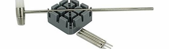 HDE 5 Piece Hammer Watch Band Link Remover Set