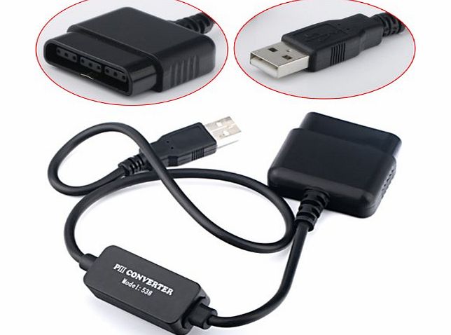 HDE Playstation 2 to 3 USB Game Controller Adapter Converter for PS2 Controllers on PS3 Console