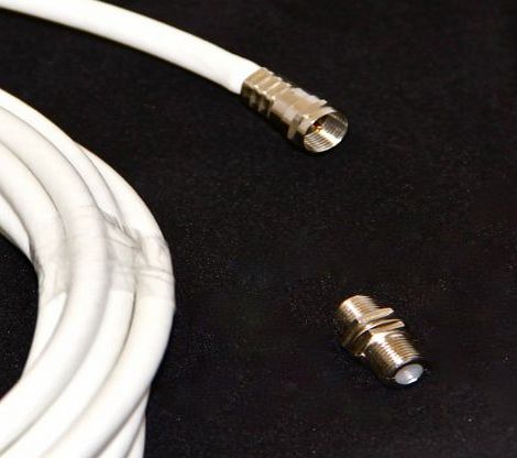 HDIUK 10m white Satellite cable extension kit, Single 10m cable extension for relocation of Satellite receiver Sky, Freesat, cable etc. F-coupler and 10 metres of digital satellite coax cable