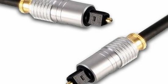 HDIUK Hdinterconnects 2m Ultra Pro-Gold Optical TOSlink optical fiber connection cable 2 metres for Foxsat HDR Sky HD, PS3, Blu-Ray Sony Samsung PC, Laptop or TV