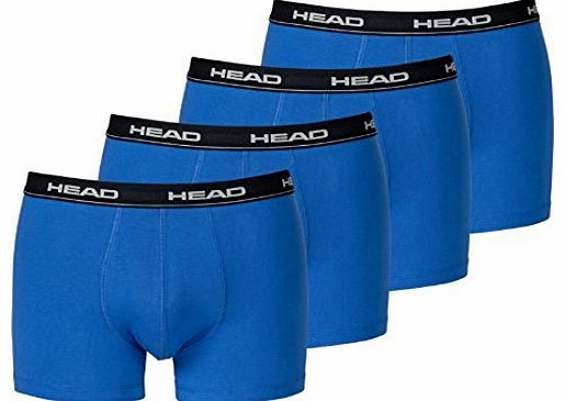 HEAD  Mens Boxer Boxer Shorts - Underpants/Knickers - Set of 4 - Blue/Black - Blue / Black, Cotton, XL