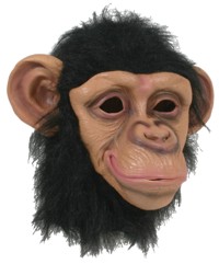 Mask - Comical Chimp Head, black fur