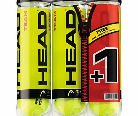 Head Team Tennis Balls, 3 x Pack of 4
