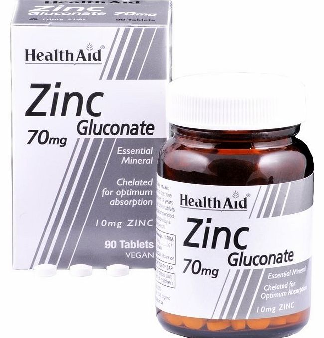 Health Aid Healthaid Zinc Gluconate 70mg Tablets