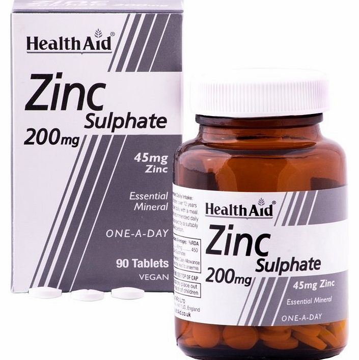 Health Aid Healthaid Zinc Sulphate 200mg Tablets