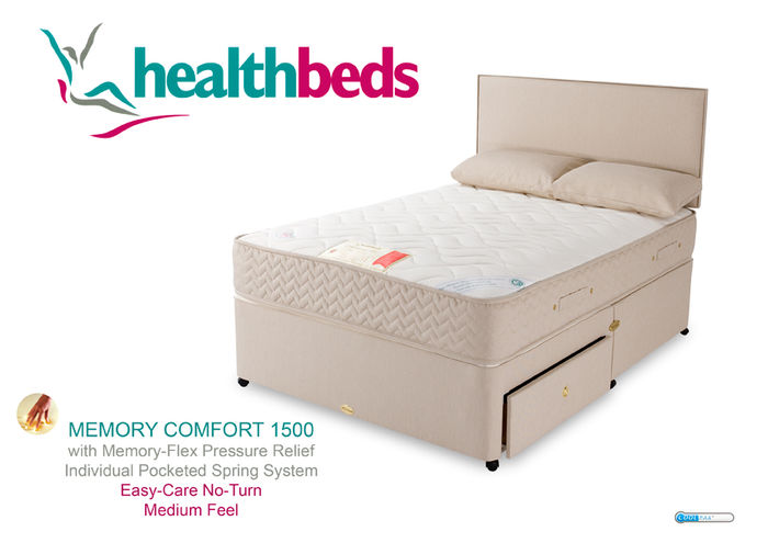 Health Beds Memory Comfort 1500 6ft Super Kingsize Mattress