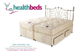 Health Beds Opal Options 1100 Kingsize Divan Bed