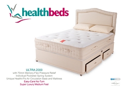 Health Beds Ultra 2000 Memory Flex 70mm Small