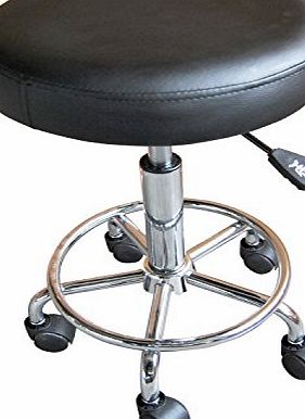  Height Adjustable Rolling Pneumatic Massage Bar Stool Office Home Kitchen Chairs Black