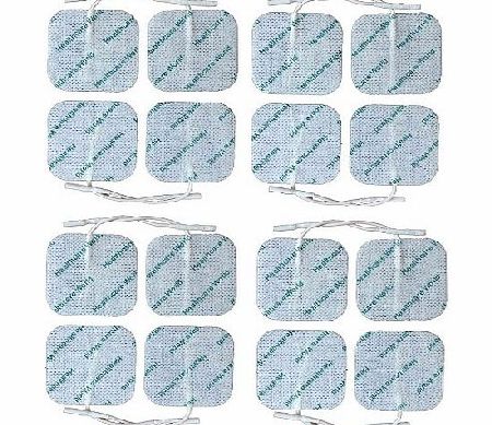 Healthcare World 16 Square Tens Electrodes Pads Tens Pads for TPN Tenscare NeuroTrac Med-Fit Flexi Tens machines
