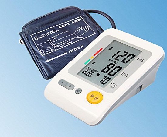 Healthcare World Blood Pressure Monitor With Large Arm Cuff 30-42cm Auto Inflation WHO Indicator