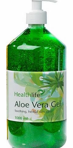 Healthlife Aloe Vera Gel - 1000ml - 1 Litre Bottle with Pump Dispenser